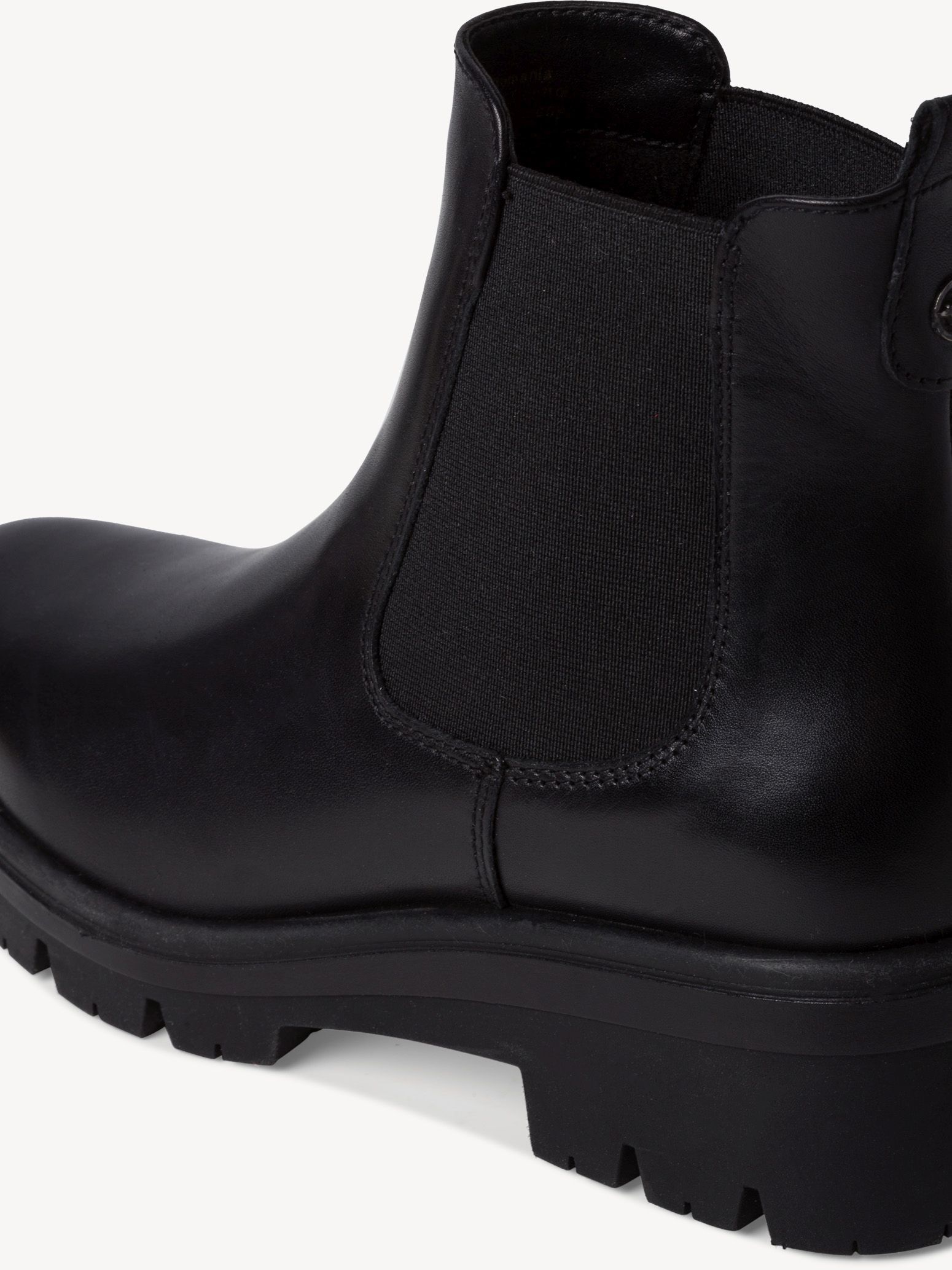 Bottine Chelsea en cuir - noir