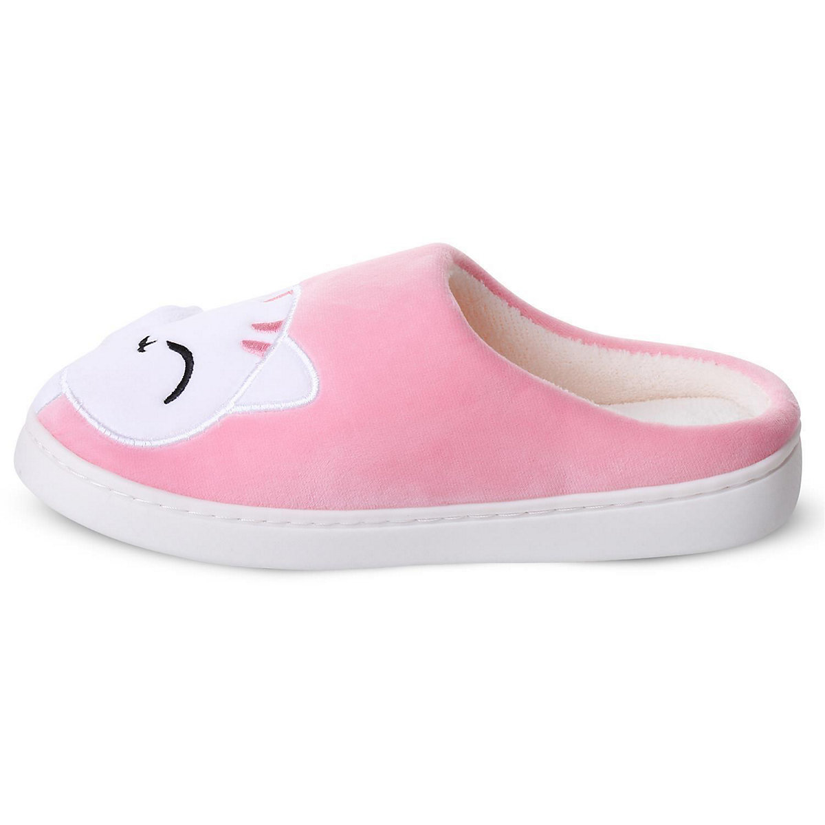 Plüsch Hausschuh Pantoffel Katze rosa