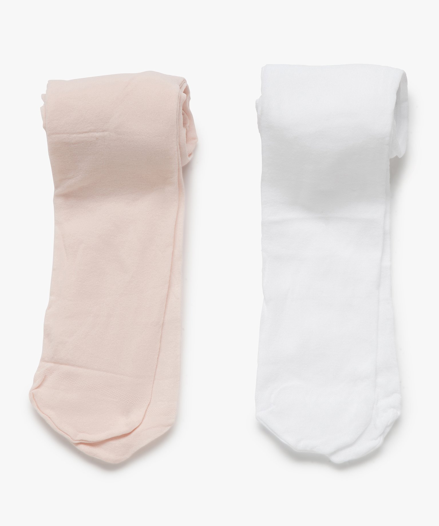 Collants bébé fille semi-opaque (lot de 2) blanc | GEMO