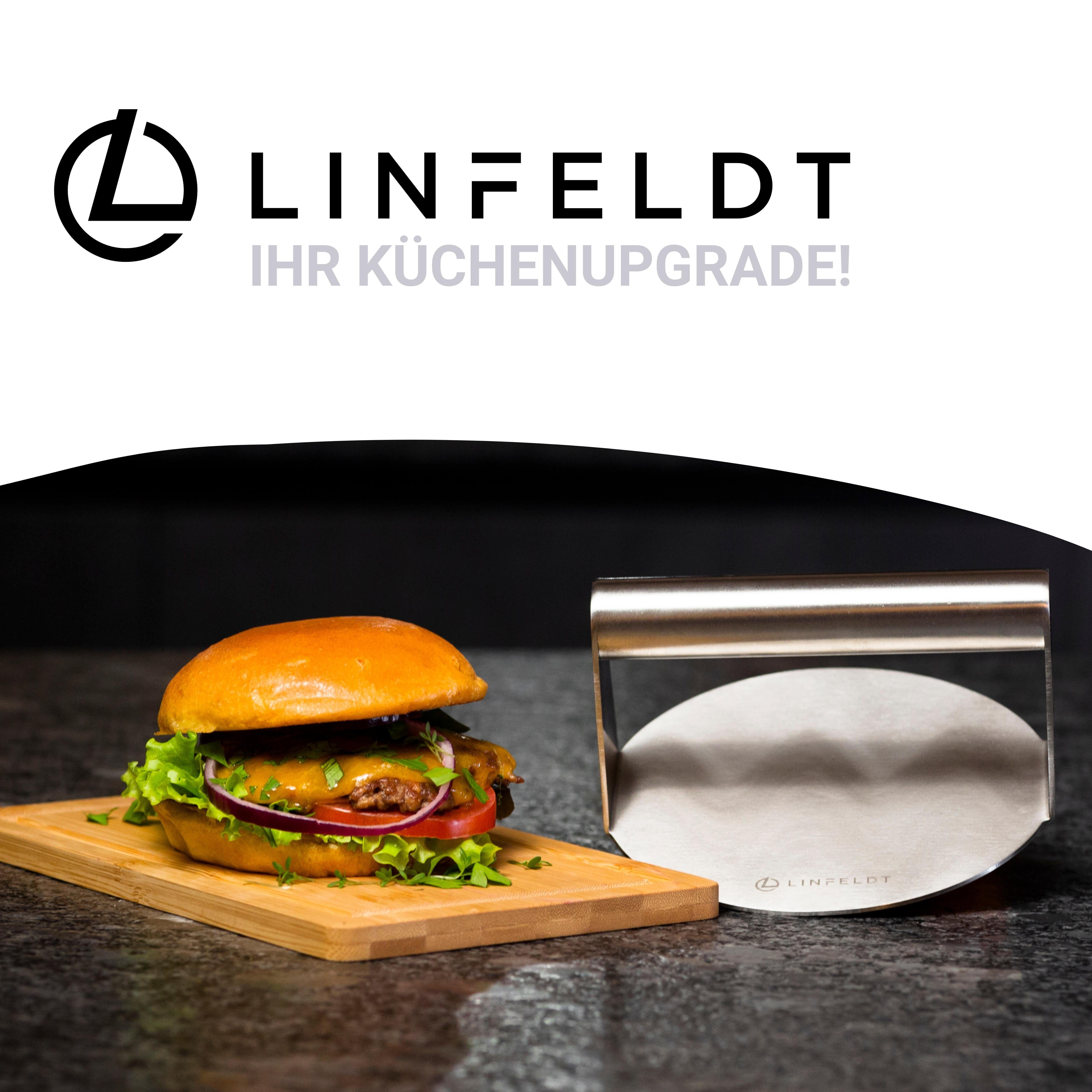 LINFELDT Burgerpresse Burger Smasher - PERFEKTE BURGER, Burger Press, Edelstahl