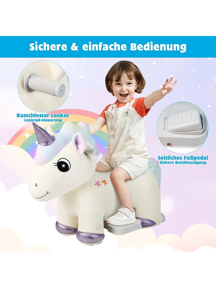 COSTWAY 6V Elektro Tierform Plüsch in Lila günstig kaufen 72 x 35 cm