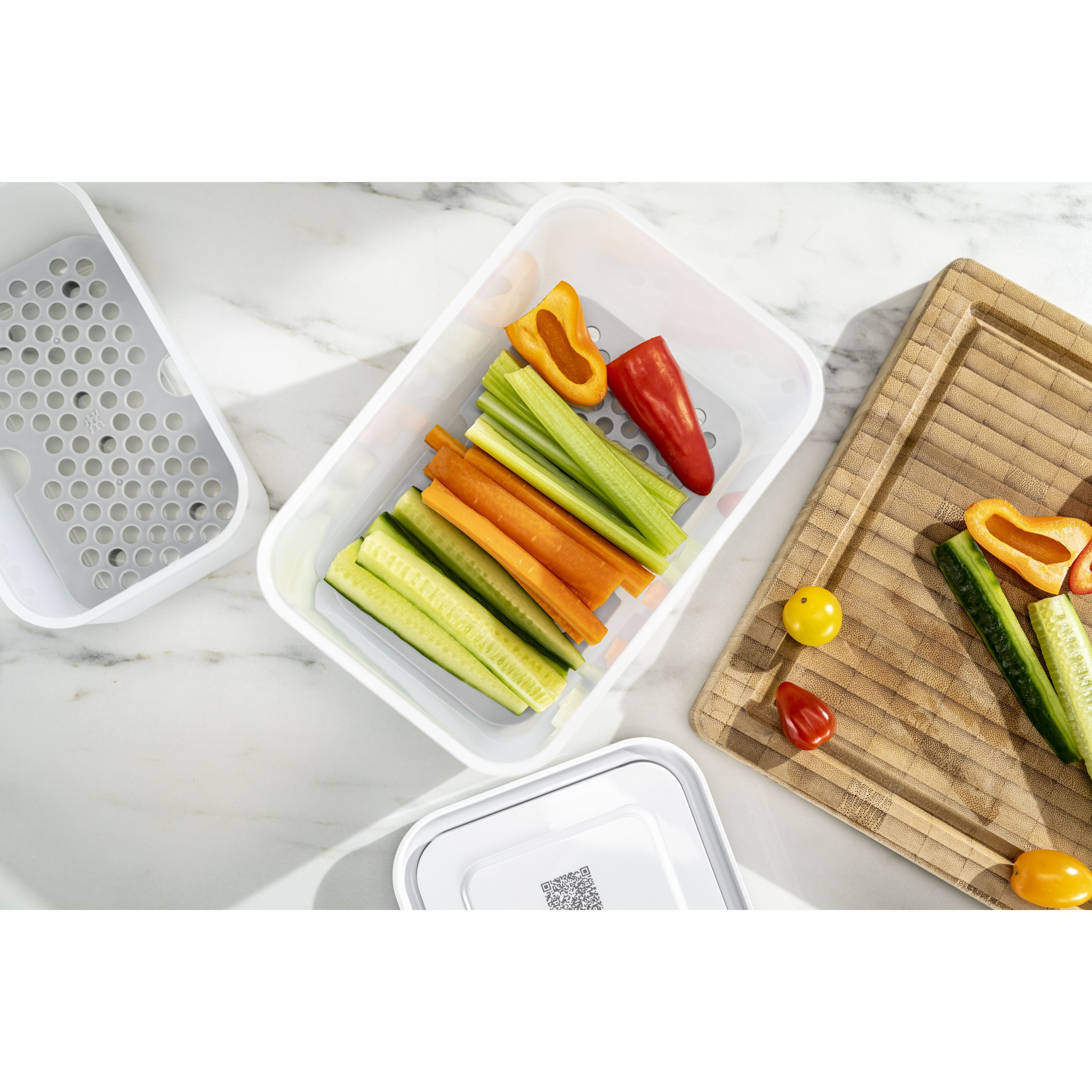 Vakuum Zubehörset Abtropfgitter für Kunststoffboxen , M/L / 2-tlg