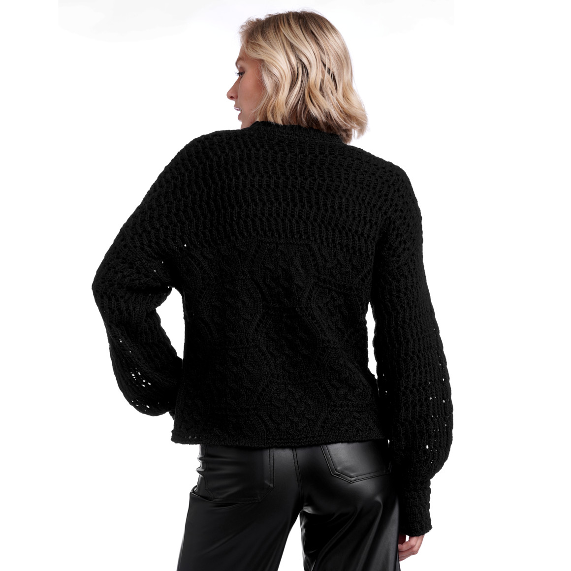 Damen Strickpullover mit Ajour-Muster