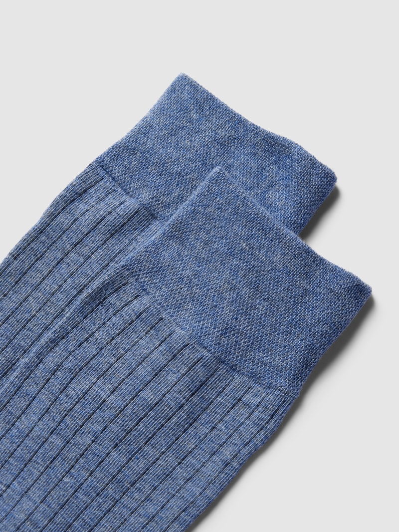 Socken in Ripp-Optik im 2er-Pack in blau