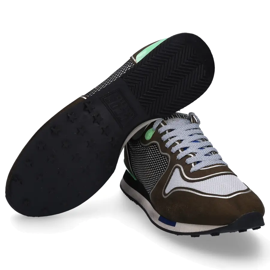 Golden Goose - Sneaker low RUNNING Veloursleder Used khaki - braun