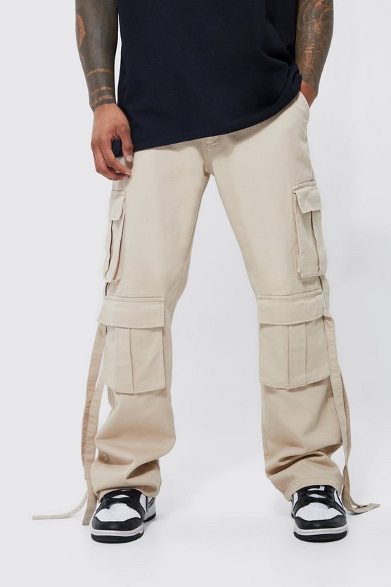Lockere gestreifte Cargohose