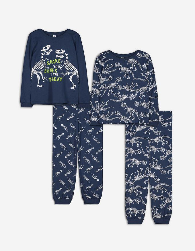 Pyjama Set aus Langarmshirt und Hose- 2er-Pack