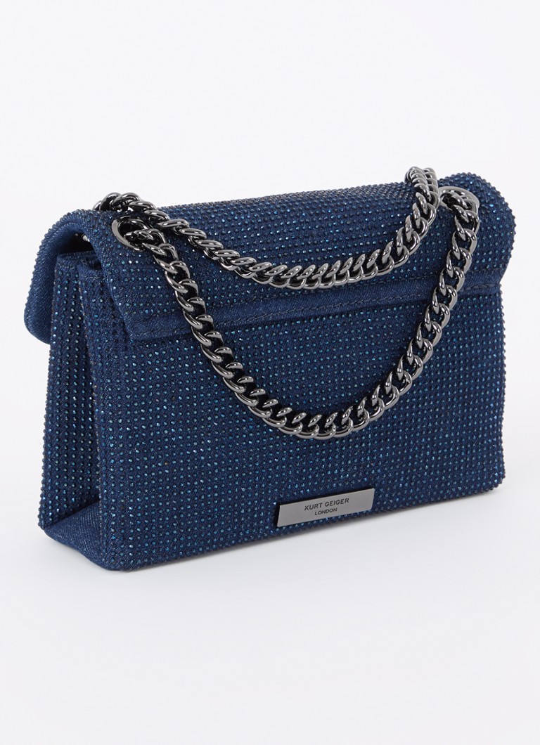 Kurt Geiger  Mini crossbodytas van denim met strass