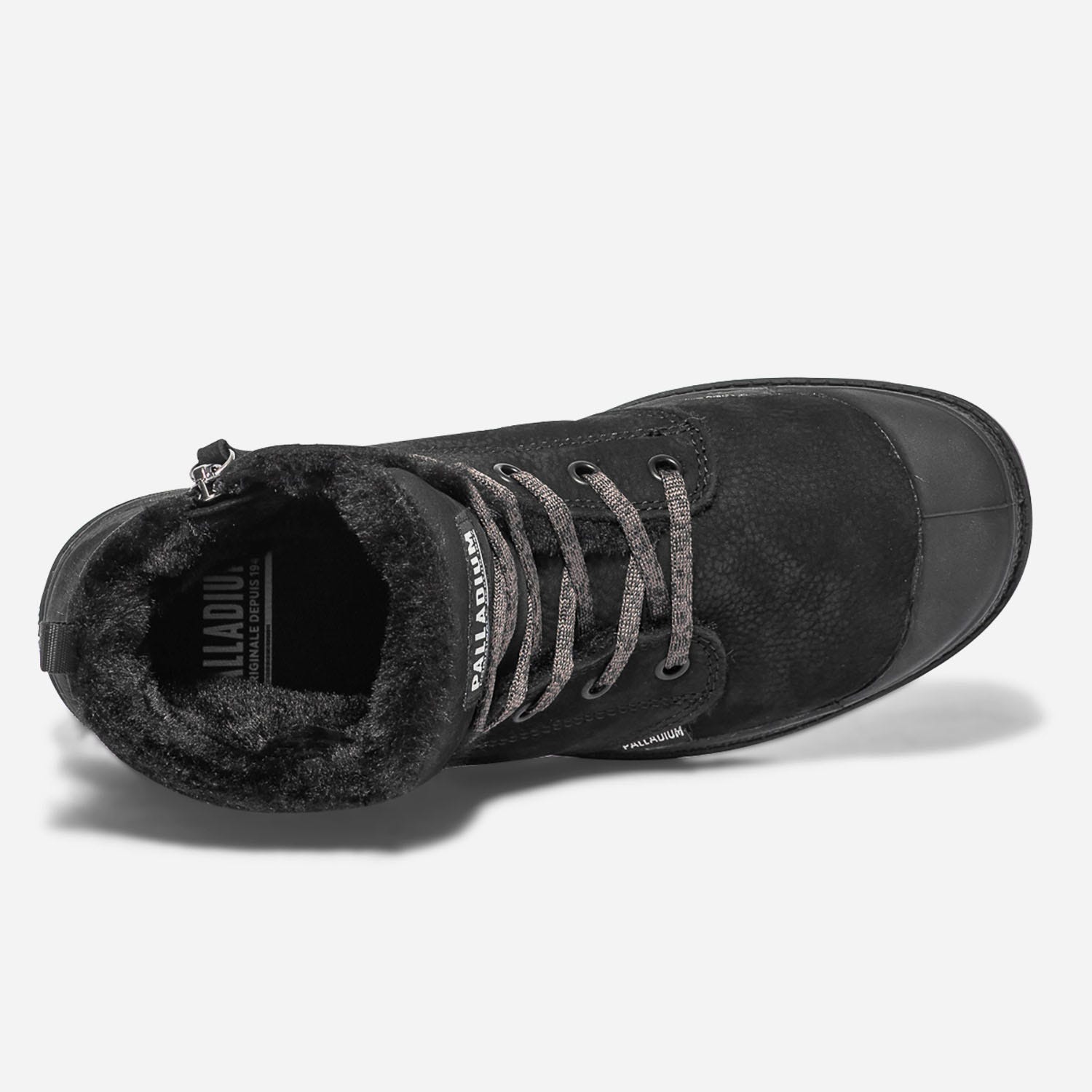 Boots PALLADIUM noir en cuir fourré