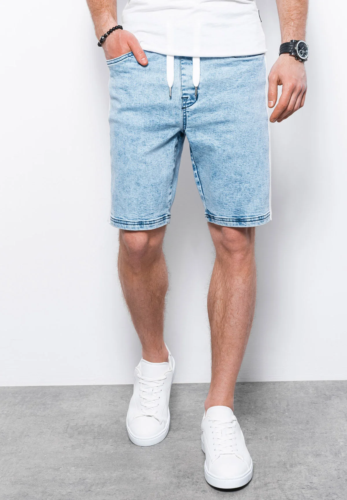 Pantalones cortos de mezclilla ombré