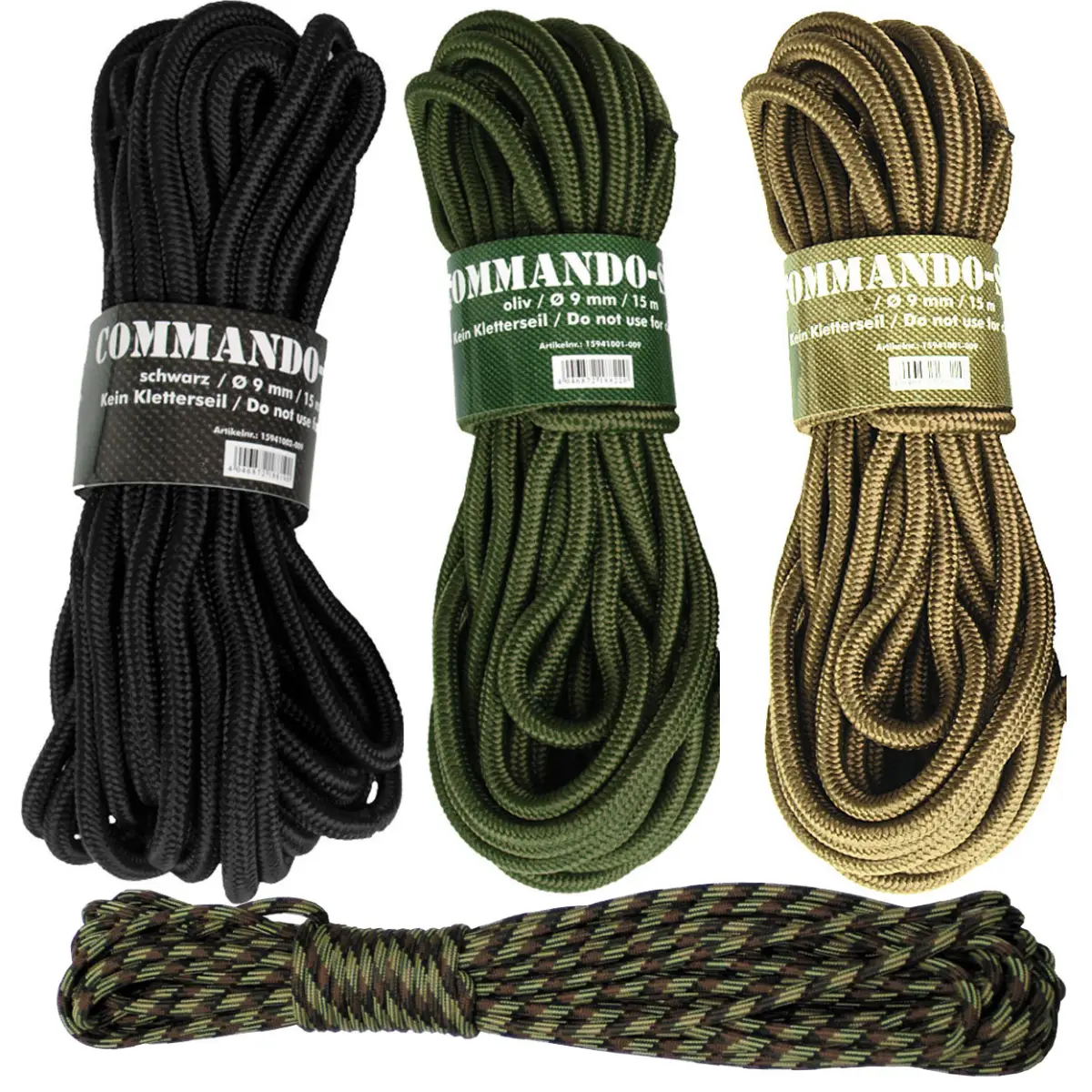 Seil 9 mm x 15 Meter versch. Farben