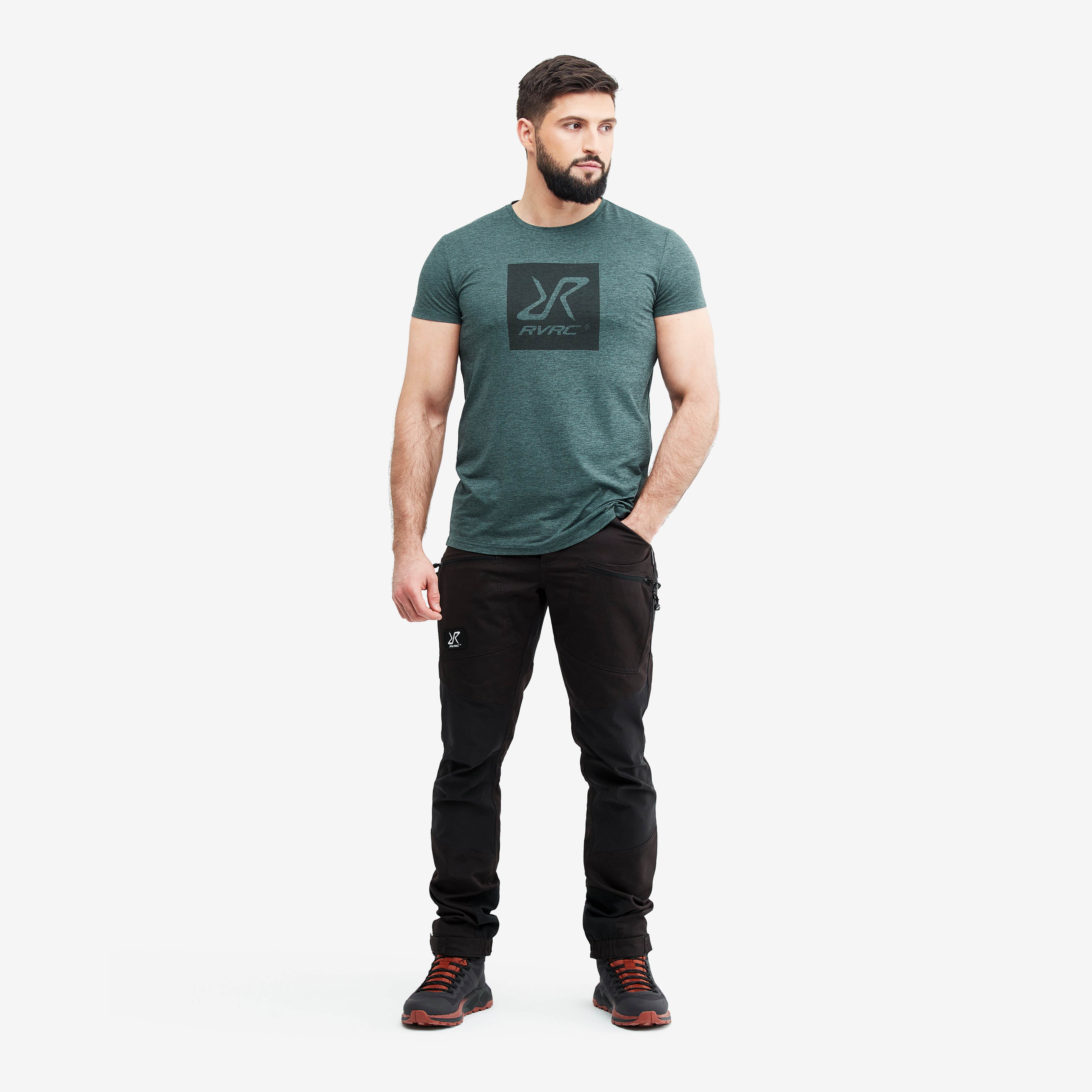 Vagabond Logo Tee Homme Goblin Blue Melange