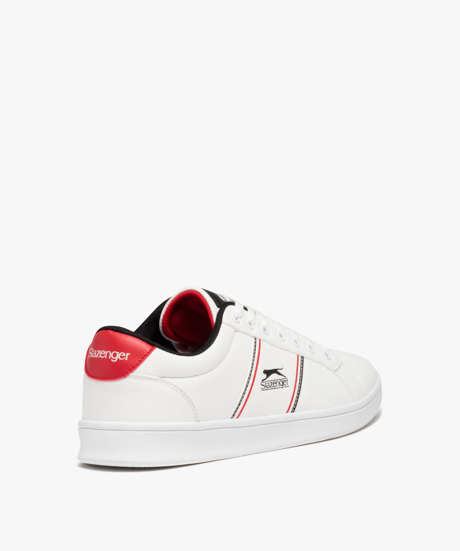 Baskets homme rétro à lacets et bandes colorées - Slazenger blanc | GEMO