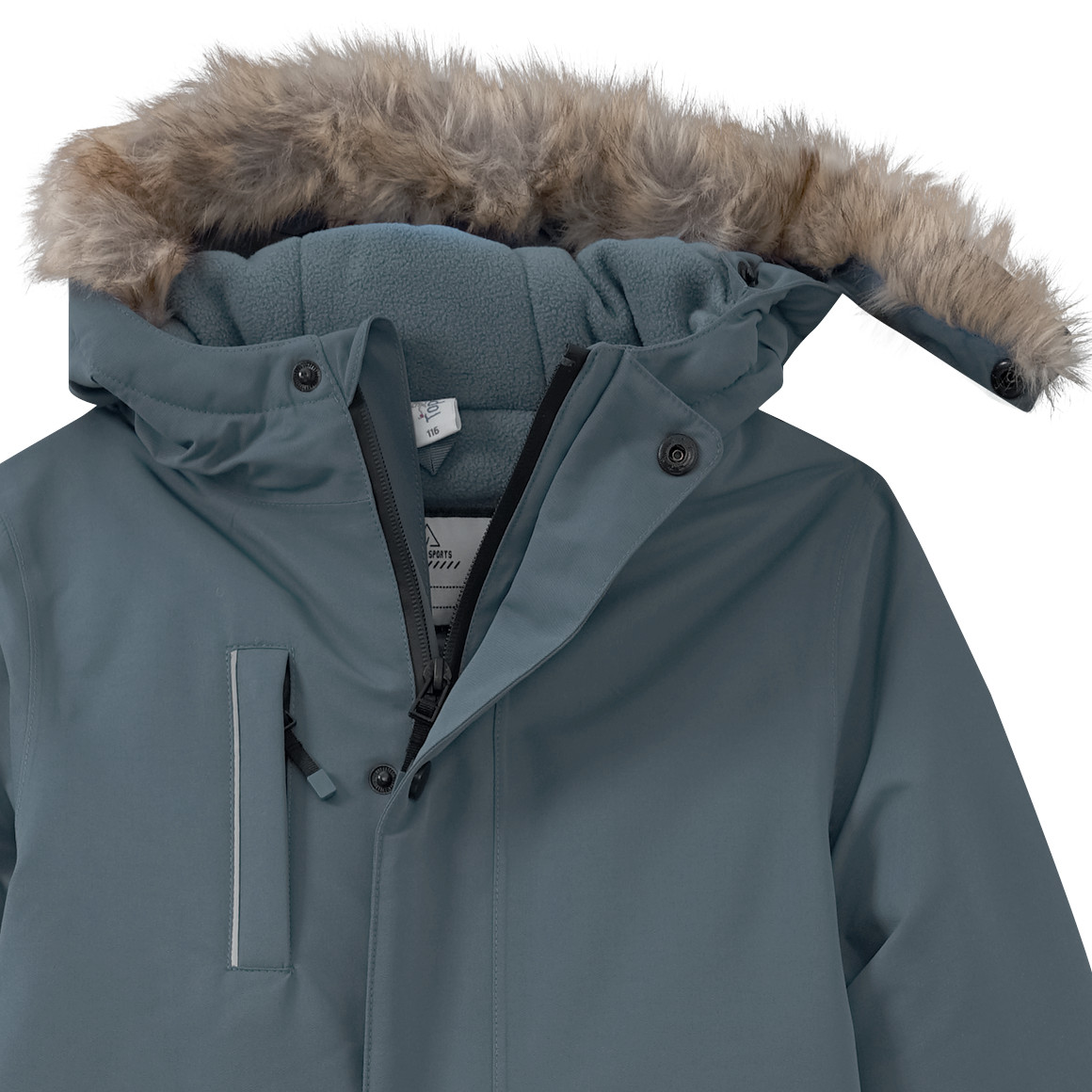 Kinder Schneeoverall mit Fellimitat