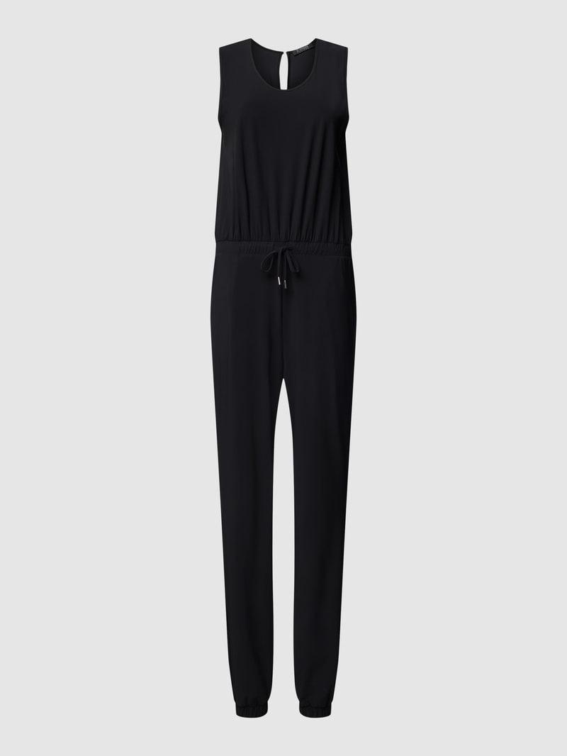 Jumpsuit mit Rundhalsausschnitt Modell 'Ecetera' in schwarz