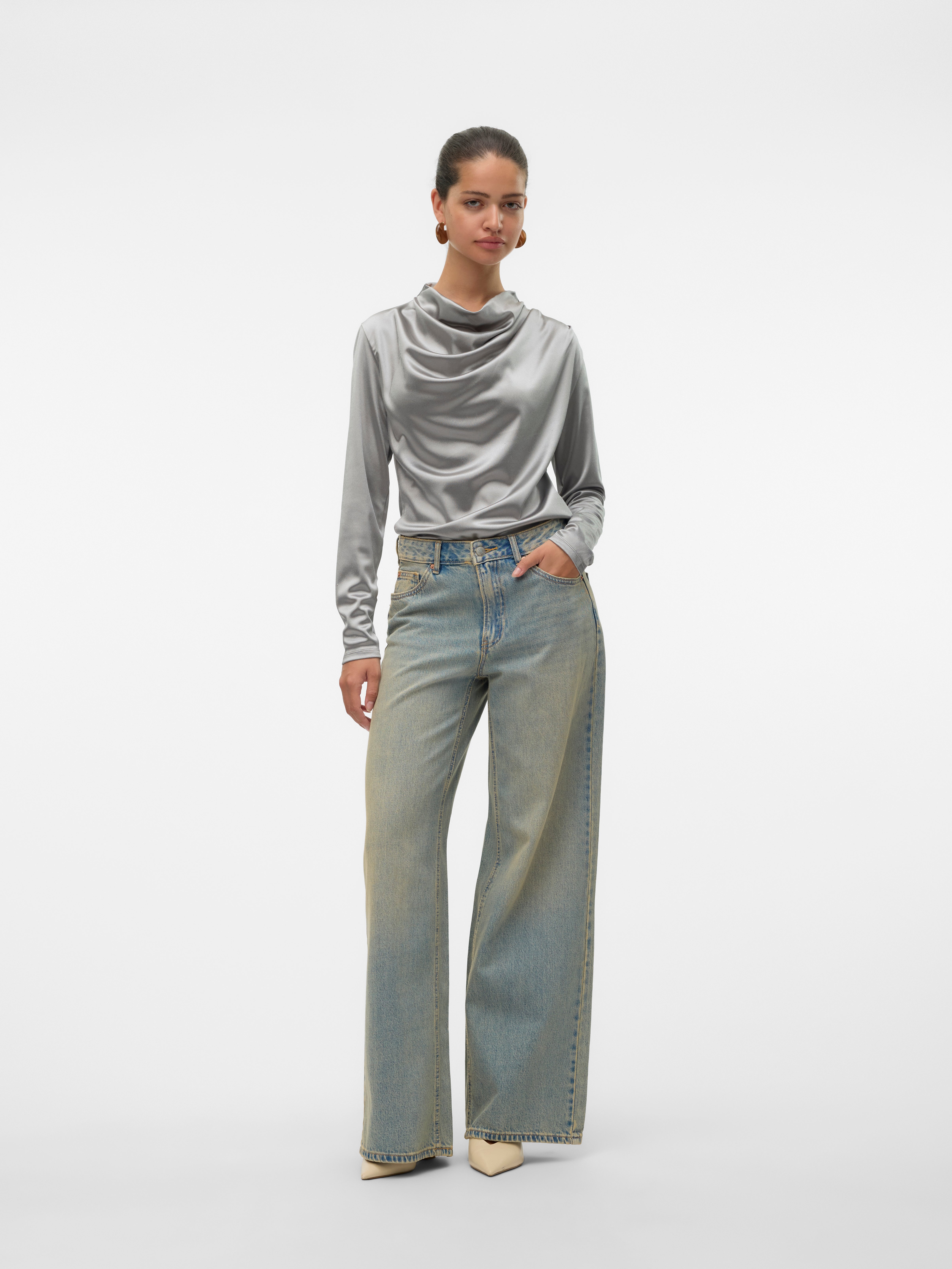 VMREMY Mid Rise Weiter Beinschnitt Jeans