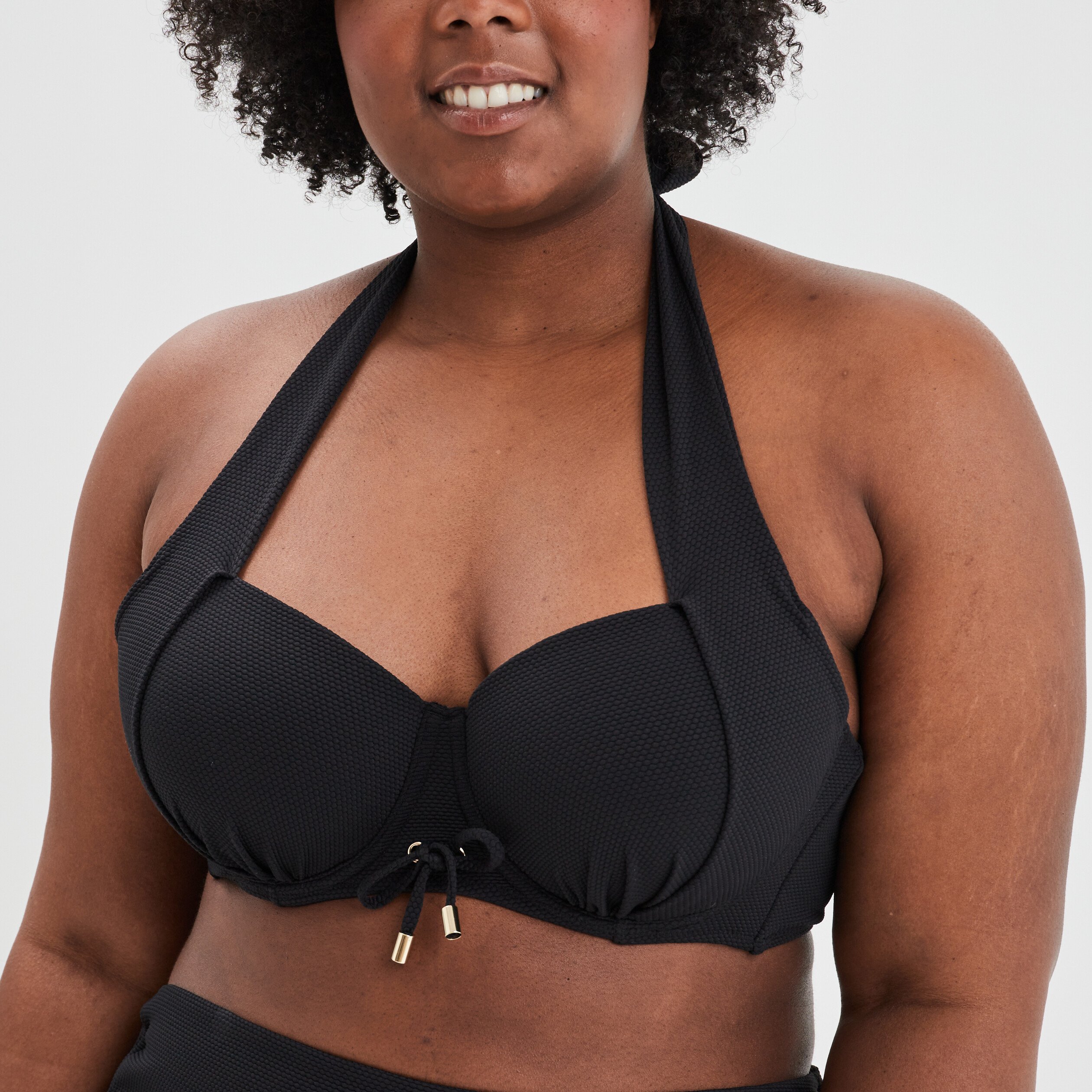 Haut de maillot de bain noir femme grande taille | La Halle