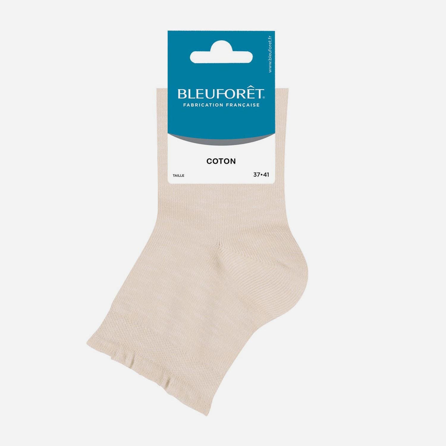 Chaussettes BLEUFORET sable à bords froufrous Pointure 37-41