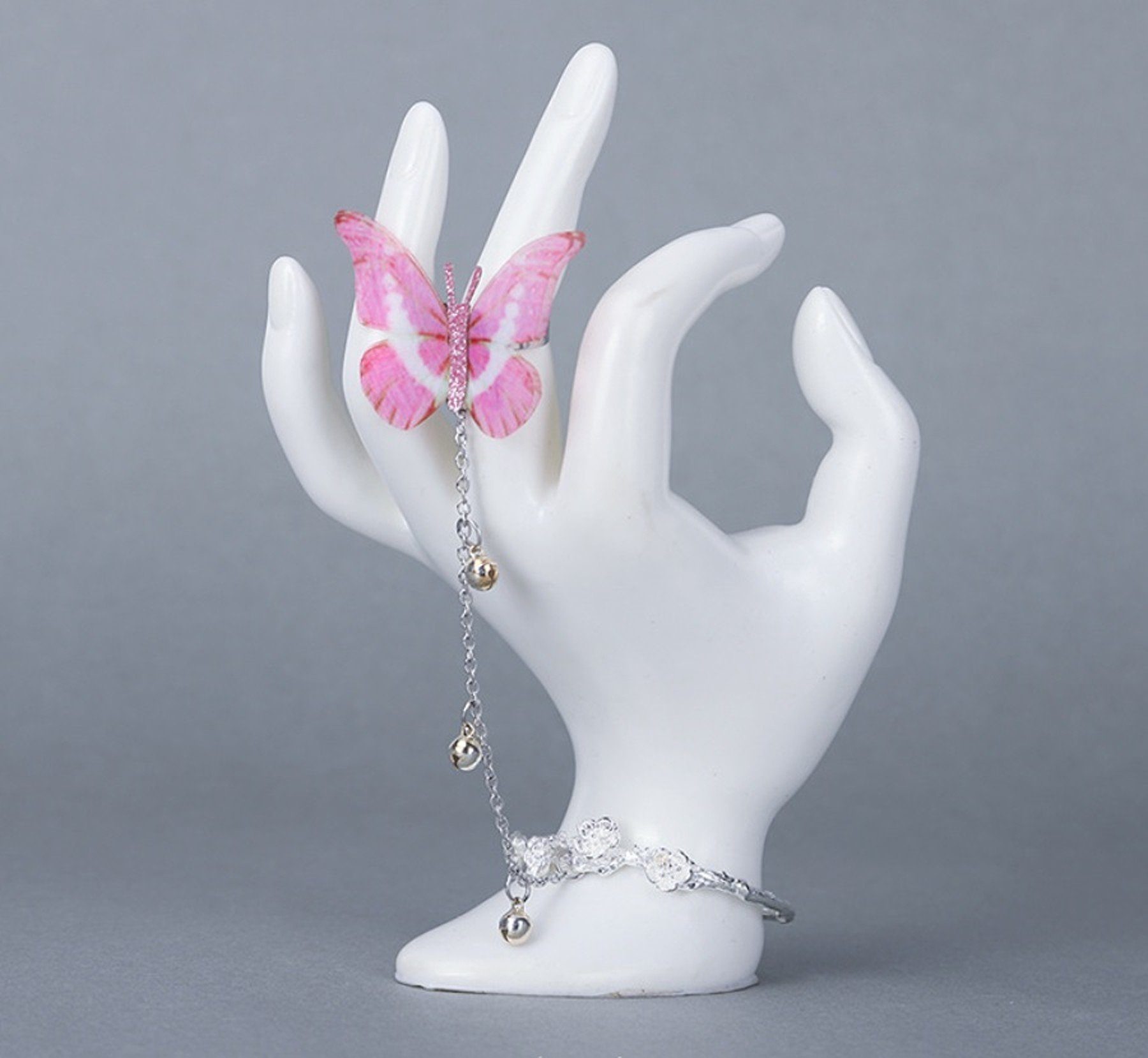 BAYLI Schmuckständer 2 Stück Damenhand als Schmuckständer für Ketten und Ringe, 16,5 cm