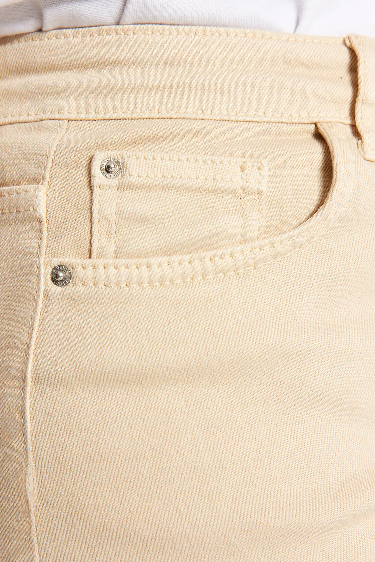Trendyol Curve  Beigefarbener Jeansrock in A-Linie TBBAW24AZ00031