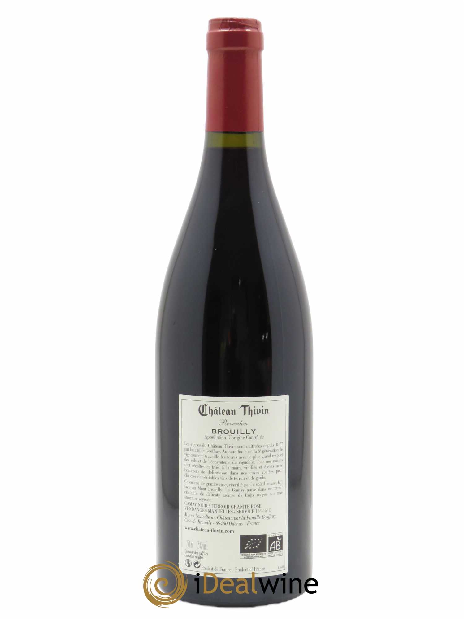 Brouilly Reverdon Château Thivin  2021 - Lot de 1 Bouteille