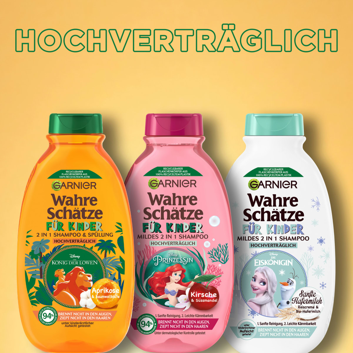 Kinder Shampoo & Spülung 2in1 Aprikose & Baumwollblüte, 300 ml