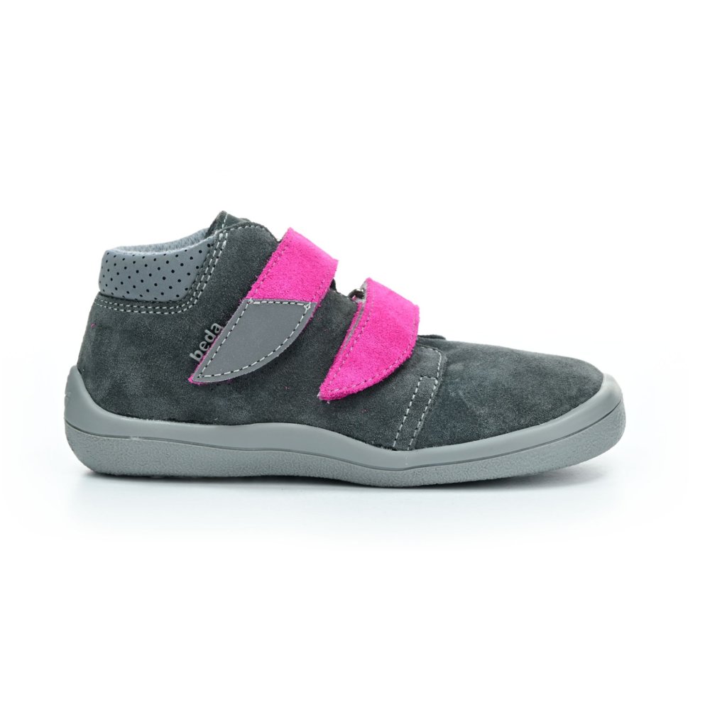 Beda Isabel mit Membran (BF 0001/W/M/2/FW) dunkelgraue Barfuß-Stiefeletten