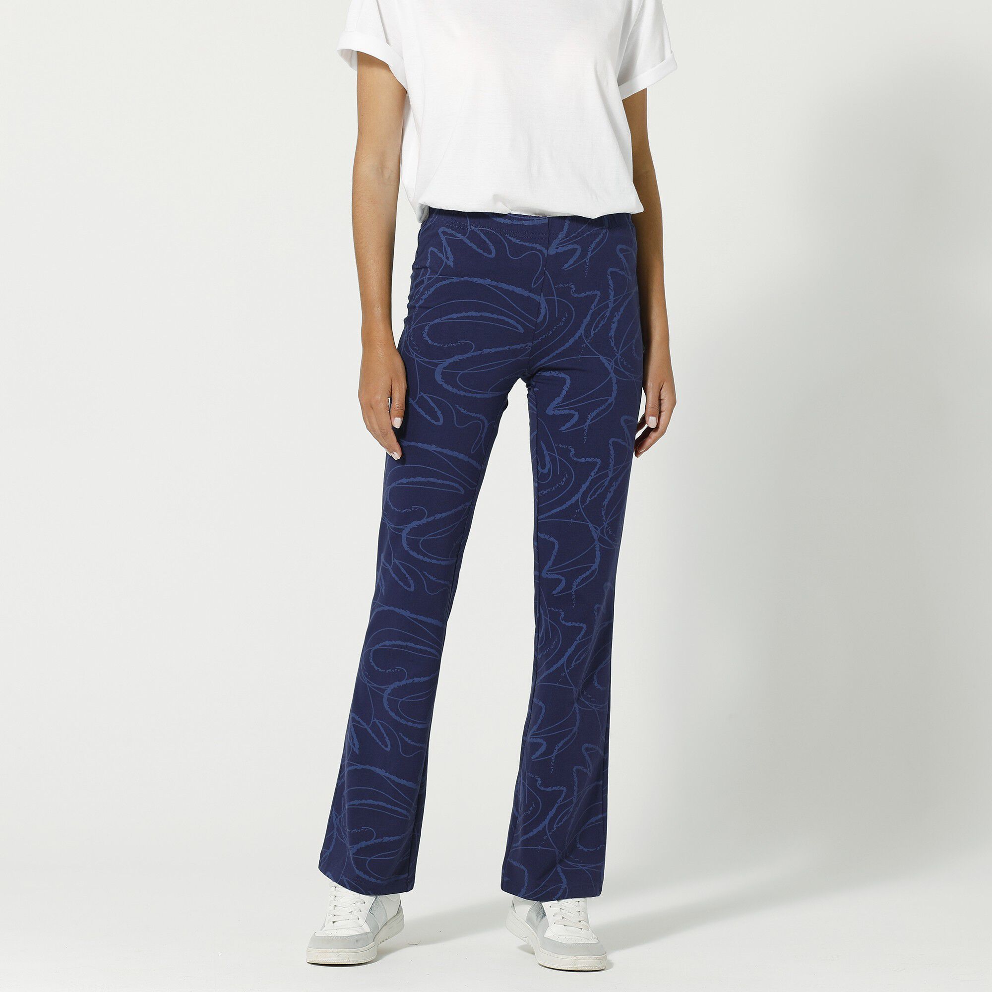 Legging trompette maille jersey imprimé