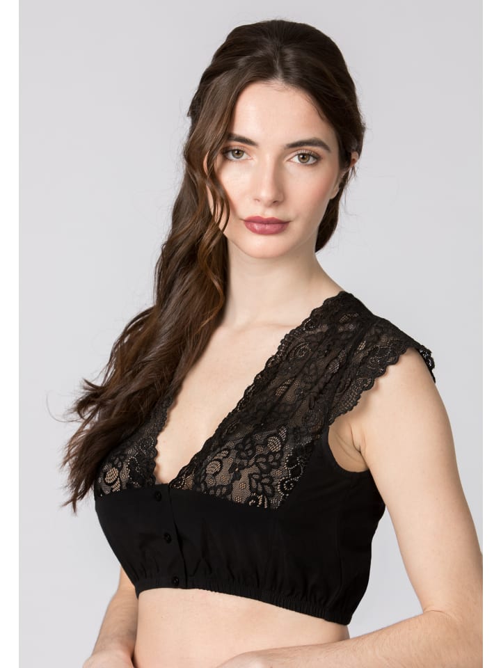 Stockerpoint Stockerpoint Dirndlbluse Aveline in schwarz günstig kaufen