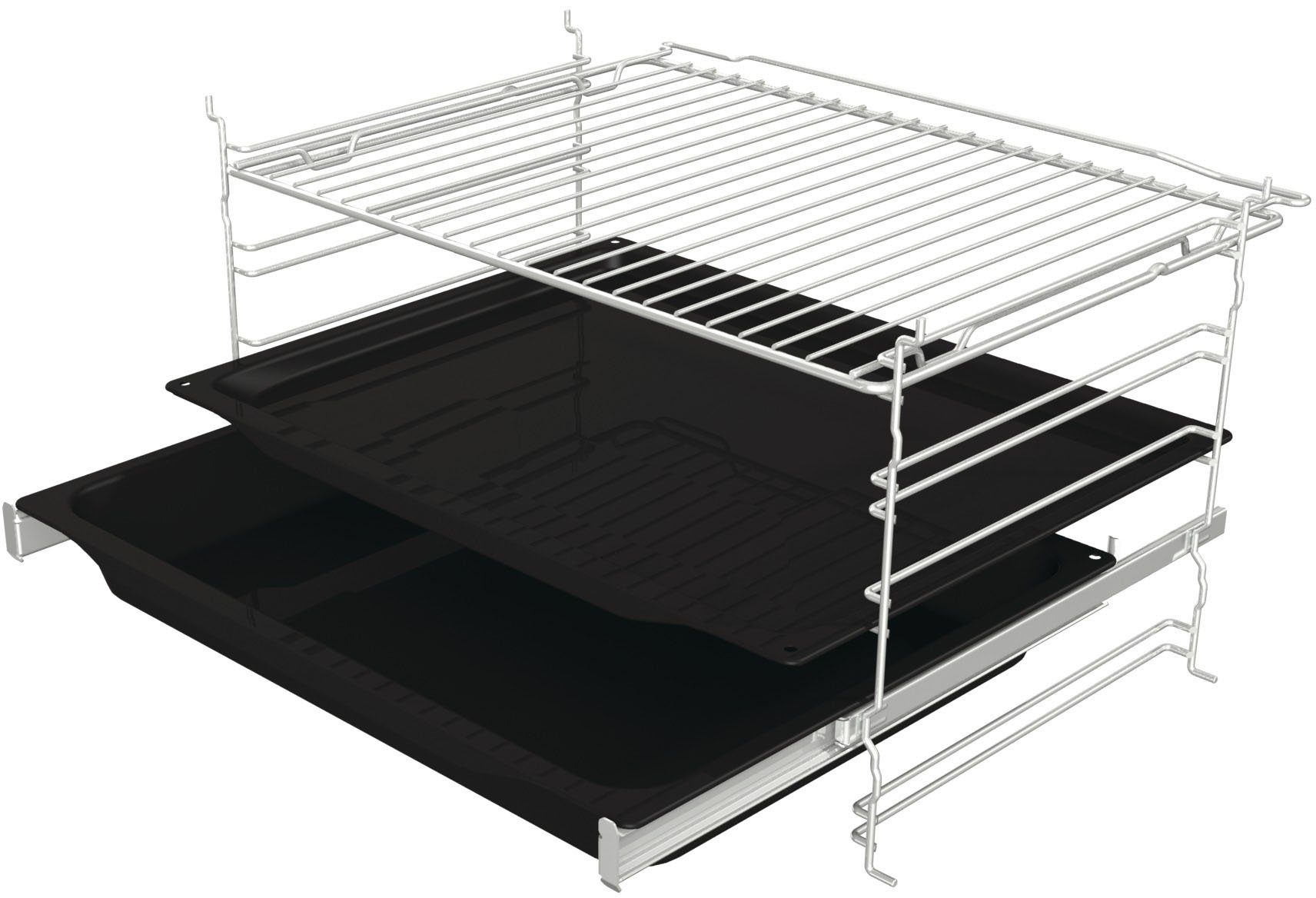 GORENJE Backofen-Set Pacific Backofen-Set Basic 2021, mit 1-fach-Teleskopauszug, Aqua Clean