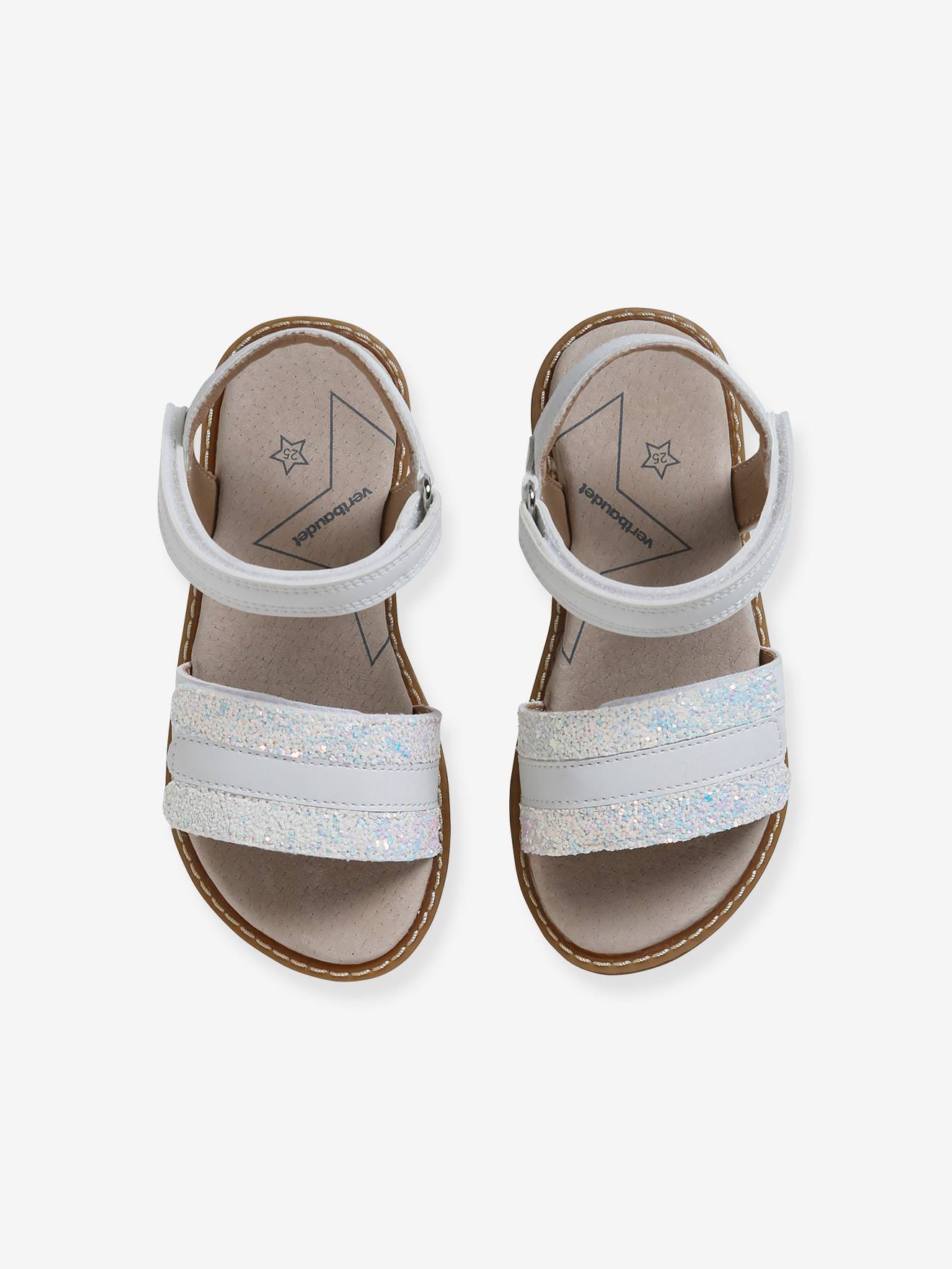 Vertbaudet Kinder Klett-Sandalen mit Anziehtrick - weiß