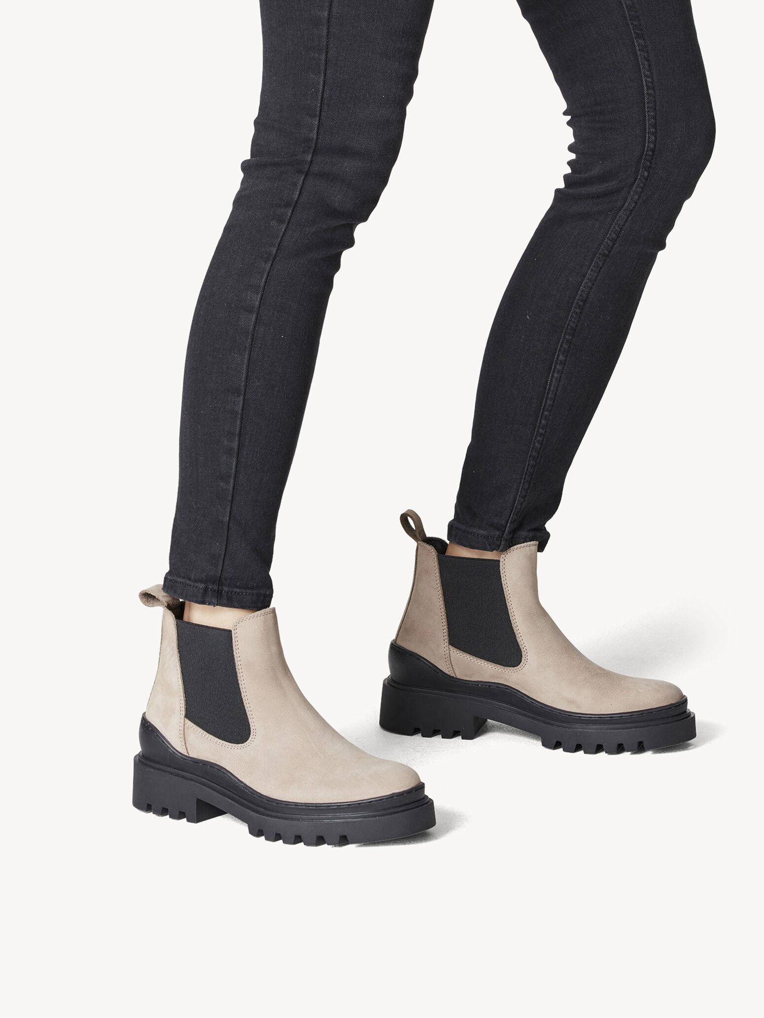 Bottine Chelsea en cuir - marron