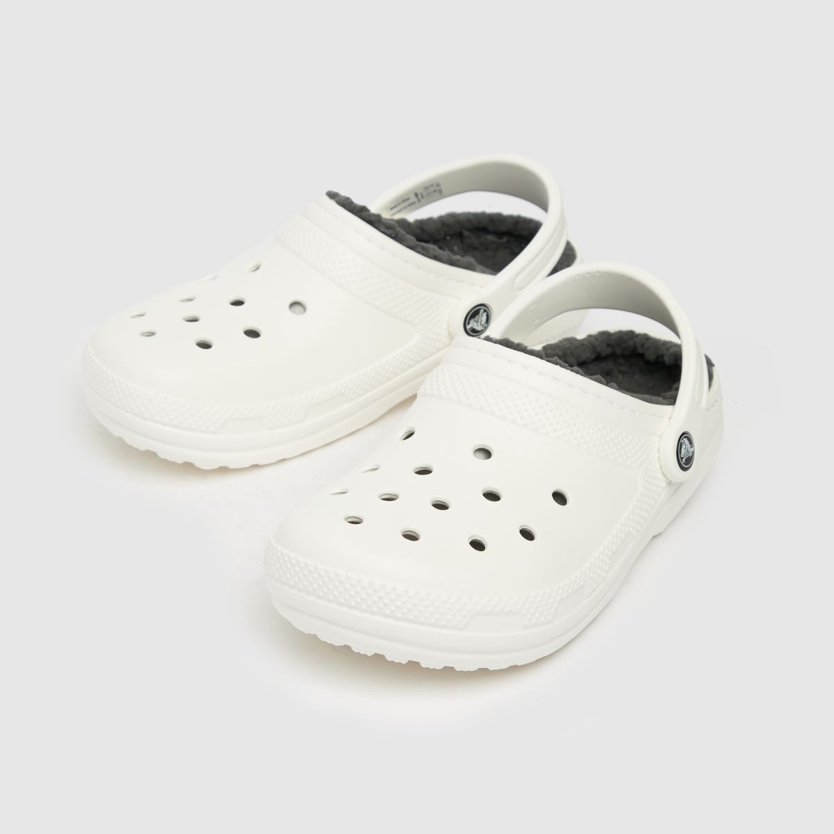 Klasični podloženi sandali Crocs v beli barvi