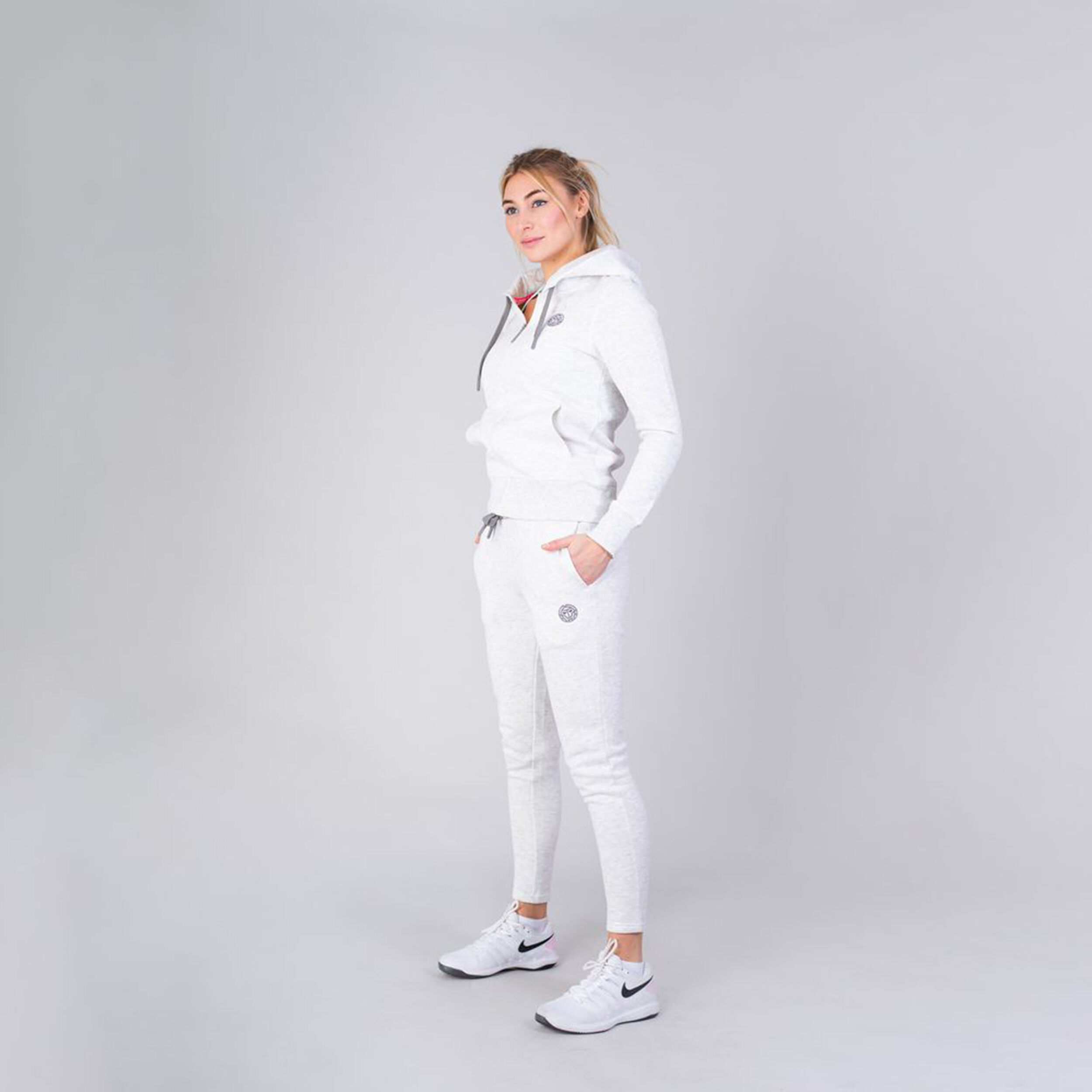 Dalila Basic Tracksuit Trainingsanzug Damen - Creme