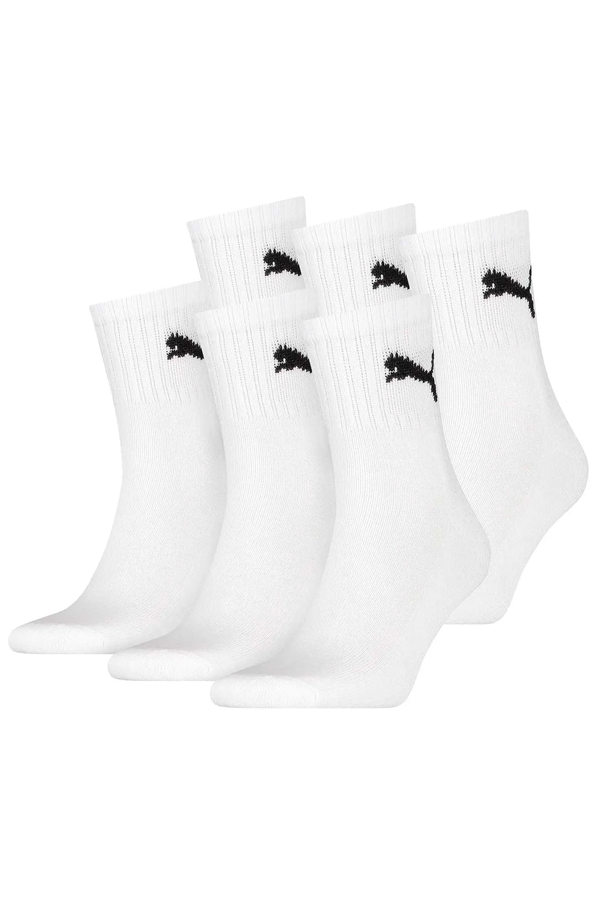 Puma  Unisex Sportsocken, 6 Paar - Short Crew Socks, Tennissocken, einfarbig