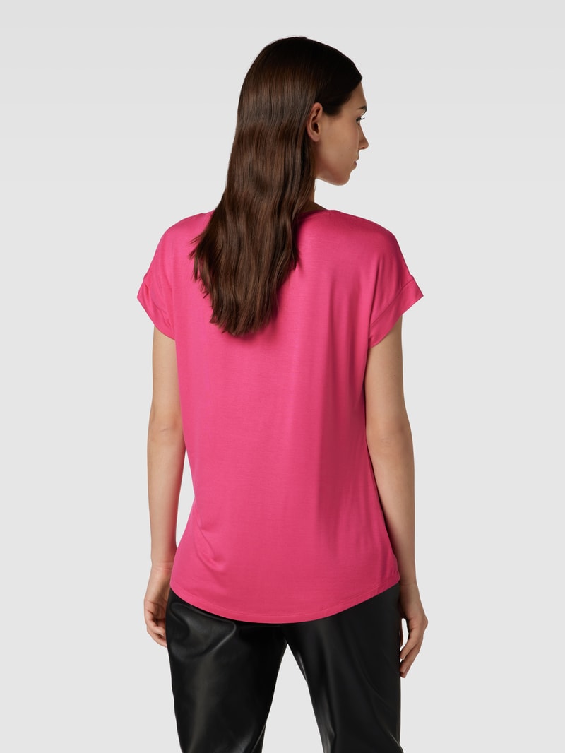 T-Shirt in Satin-Optik in pink