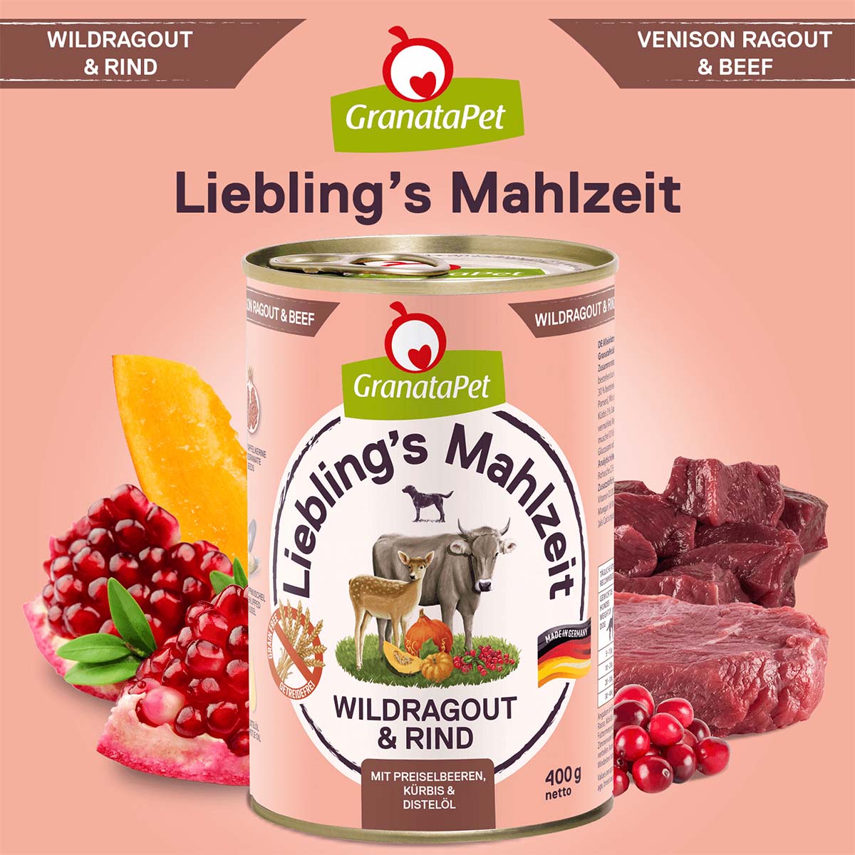 GranataPet Liebling's Mahlzeit Wildragout und Rind bei ZooRoyal