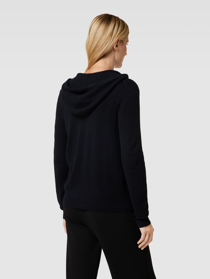 Strickjacke aus Kaschmir mit Reißverschluss in schwarz