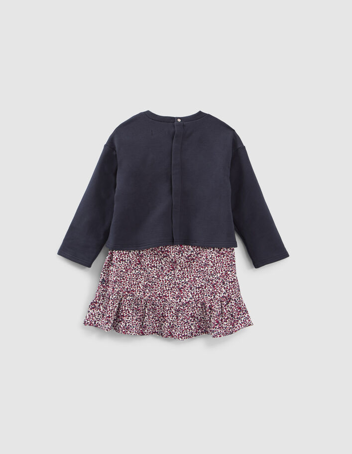 Robe 2-en-1 imprimé étoiles avec sweat bébé fille