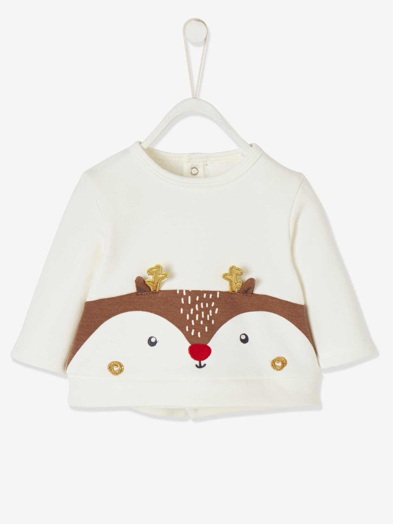 Ensemble de Noël bébé T-shirt + pantalon + chaussettes moka