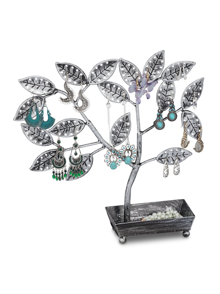relaxdays Schmuckbaum in Silber günstig kaufen onesize