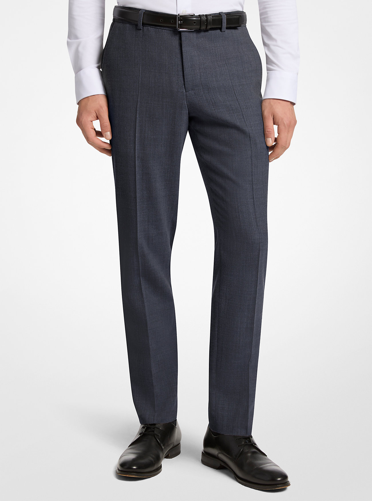 Slim-Fit Stretch Ull Flanellbukser - ESTATE BLÅ