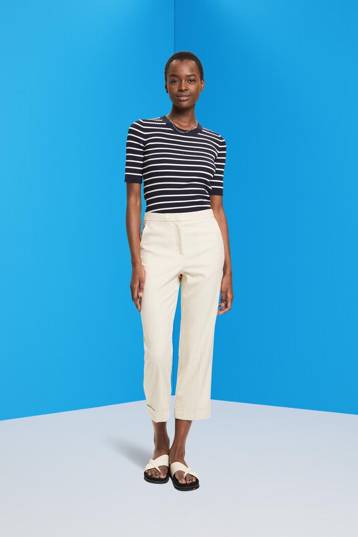 Elegante Cropped-Hose mit hohem Bund
