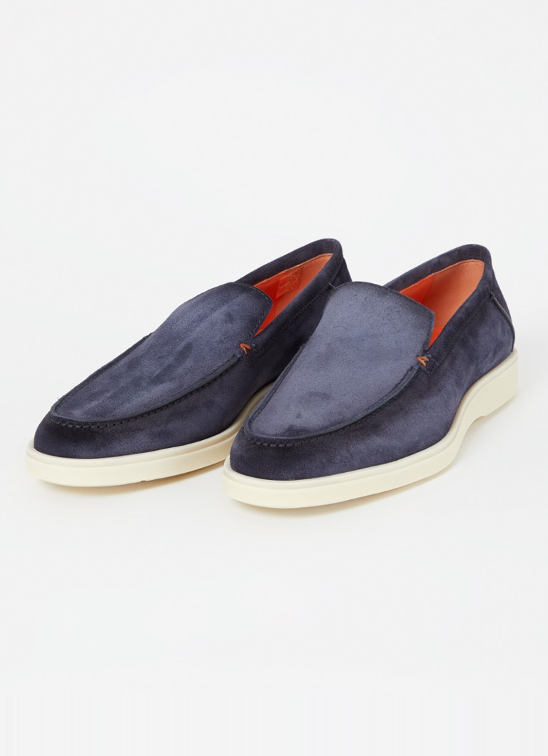 Pantofi Santoni Detroit Suede Slip-On