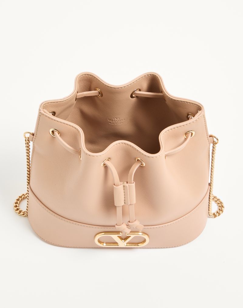 VLogo Signature Mini Nappa Bucket Bag