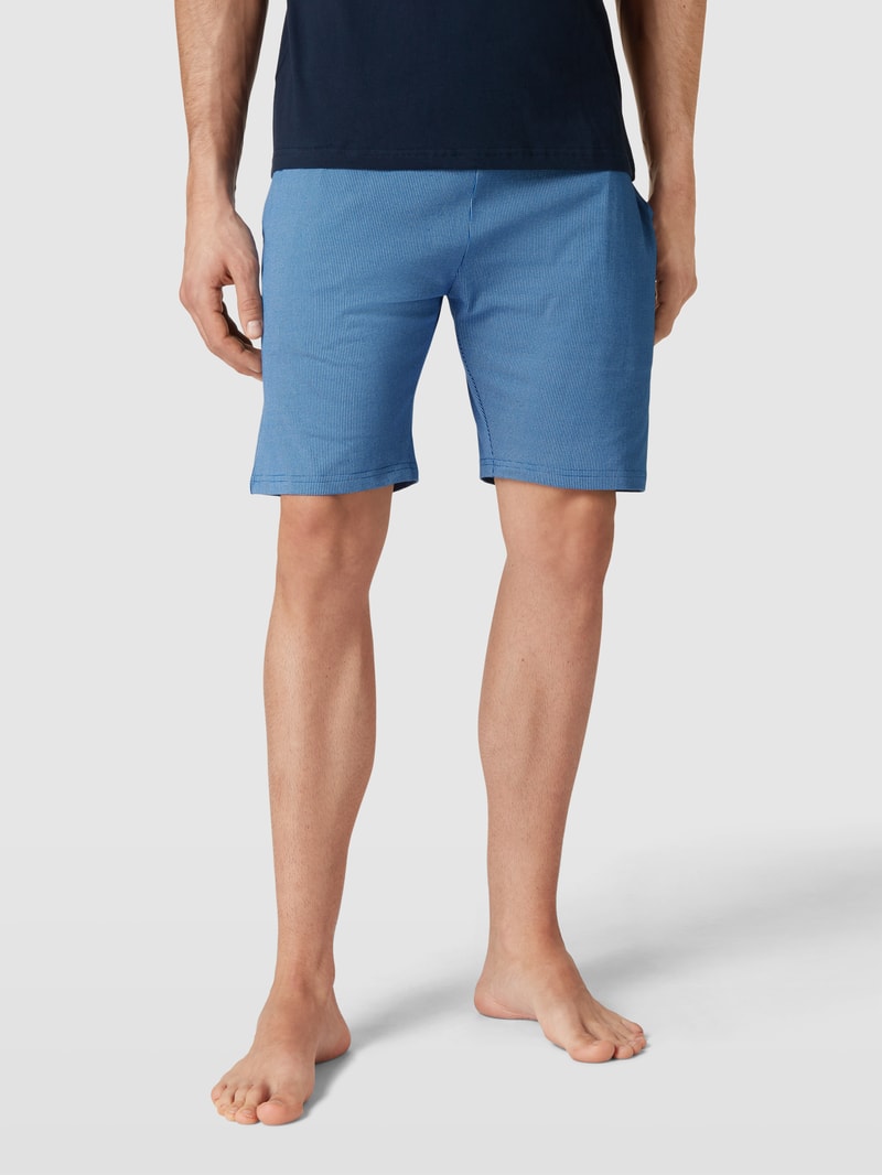 Pyjama-Shorts mit Allover-Muster in hellblau