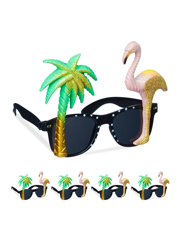 relaxdays 5 x Partybrille in Bunt günstig kaufen onesize