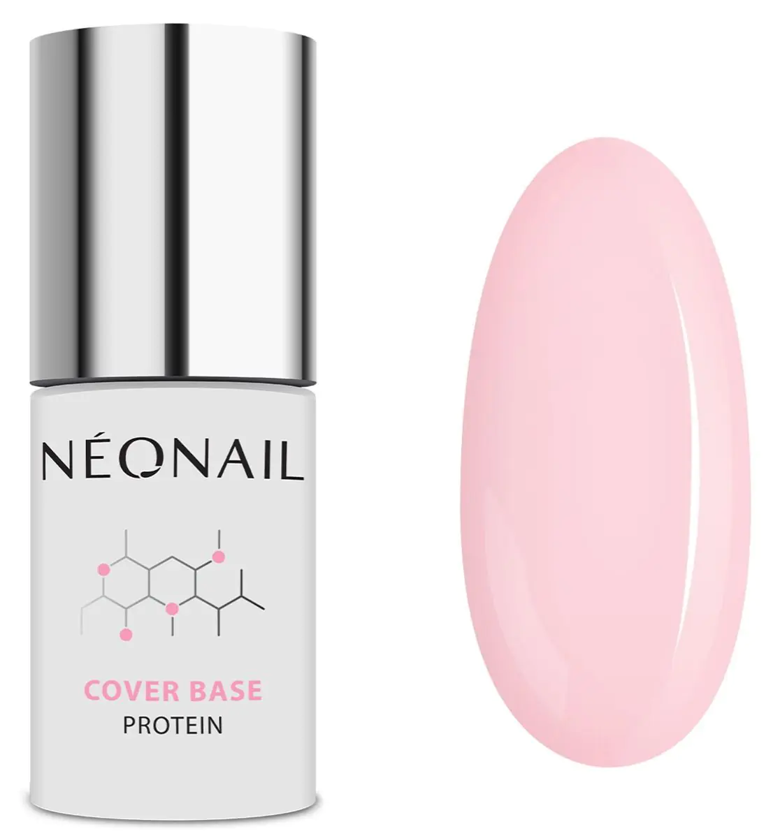 Neonail Cover Base Protein Hybrid Base, Nude Rose