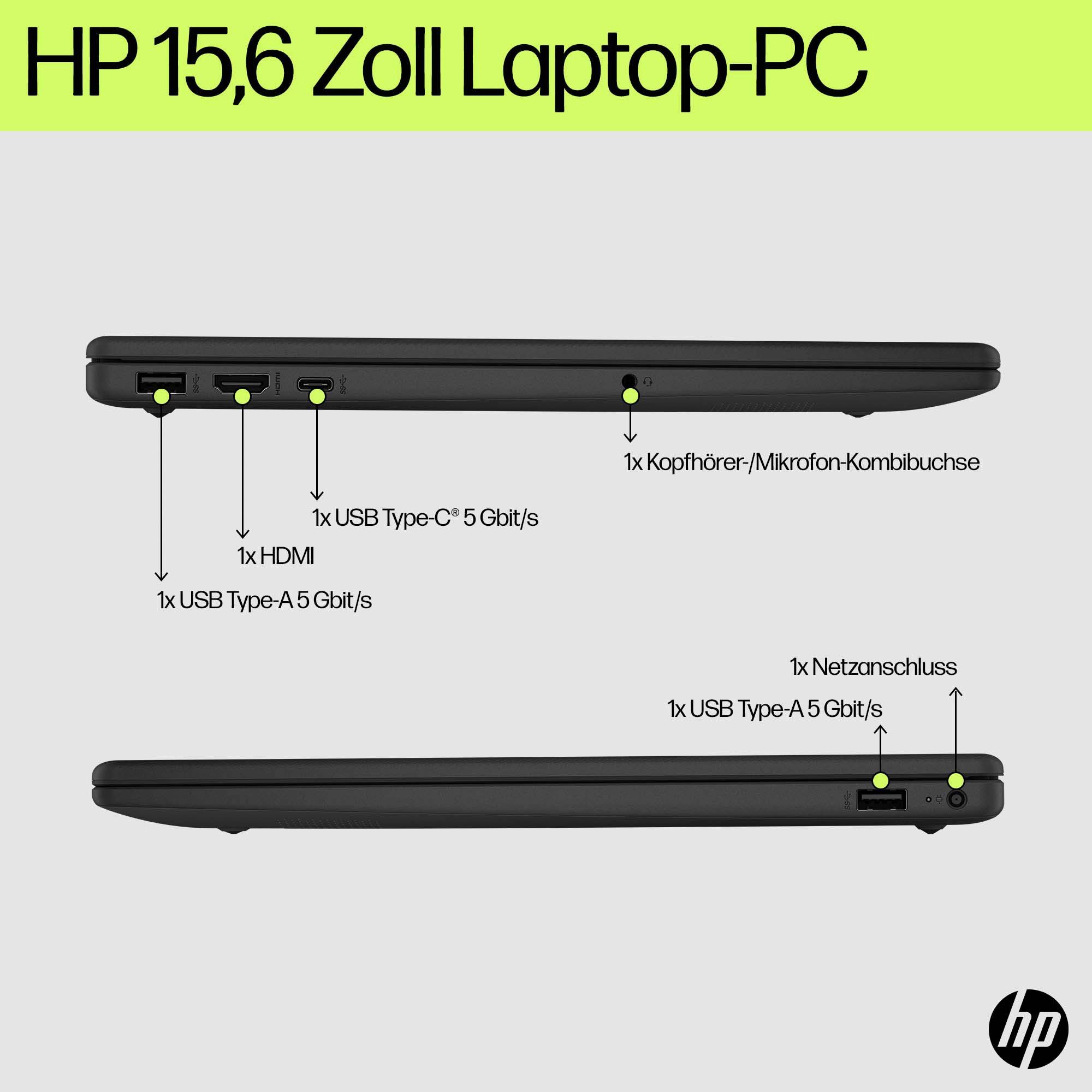 HP 15-fd0055ng Notebook (39,6 cm/15,6 Zoll, Intel Core i5 1335U, Iris Xe Graphics, 512 GB SSD)