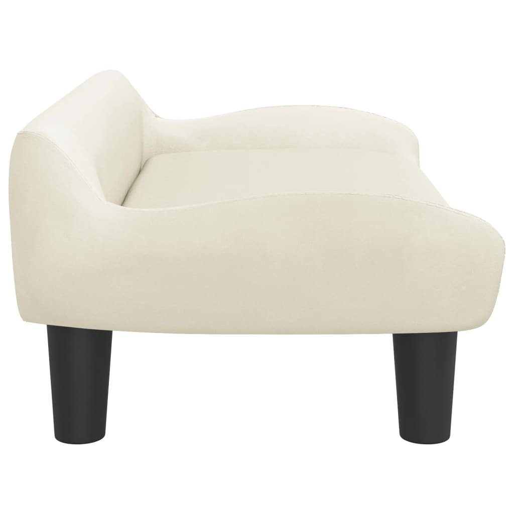 vidaXL Kindersofa Kindersofa Creme 70x40x24 cm Samt Kindercouch Kindermöbel Kinderzimmer